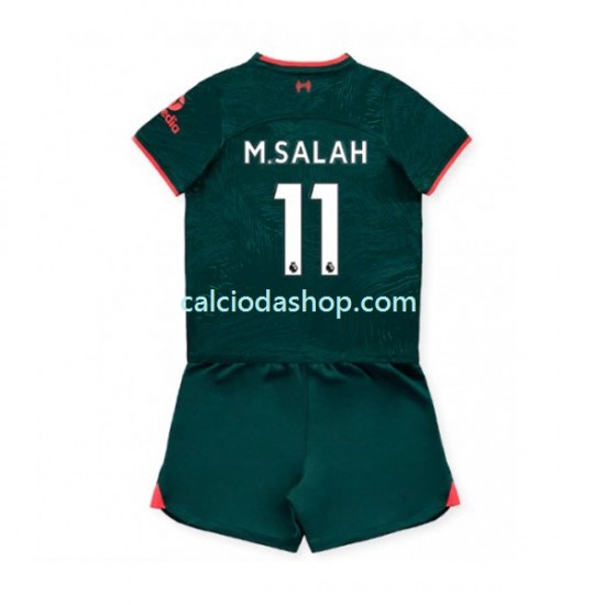 Maglia Liverpool M.Salah 11 Gara Terza Completo Bambino 2-13 Anni 2022-2023 MC