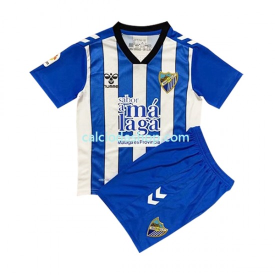 Maglia Málaga CF Gara Home Completo Bambino 2-13 Anni 2022-2023 MC