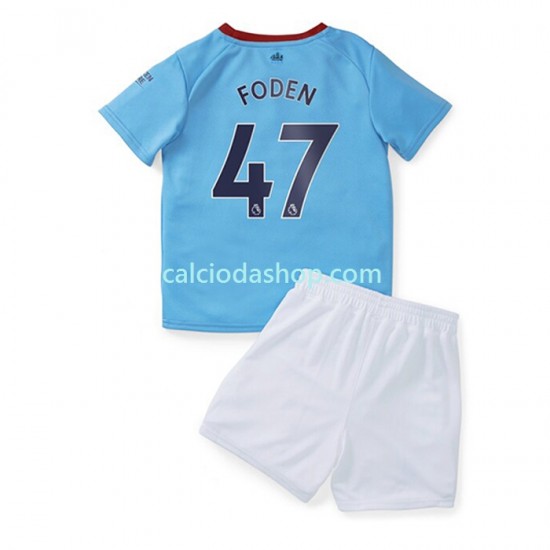 Maglia Manchester City Foden 47 Gara Home Completo Bambino 2-13 Anni 2022-2023 MC