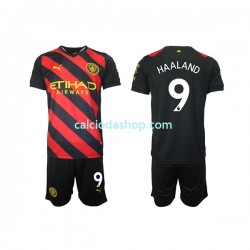 Maglia Manchester City Haaland 9 Gara Away Uomo Completo Bambino 2-13 Anni 2022-2023 MC