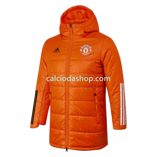 Manchester United Uomo Giacca con Cappuccio Fleece Arancia