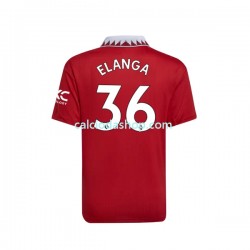 Maglia Manchester United Elanga 36 Gara Home Uomo 2022-2023 MC