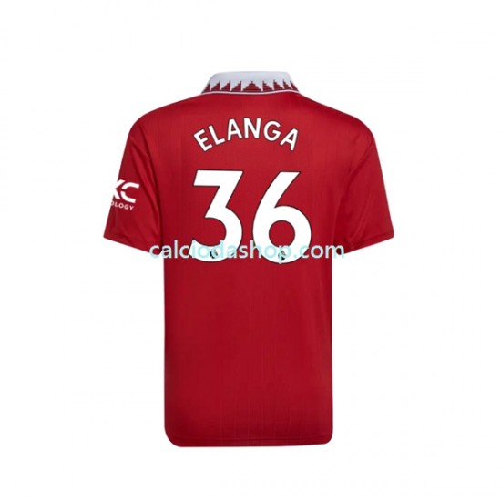 Maglia Manchester United Elanga 36 Gara Home Uomo 2022-2023 MC