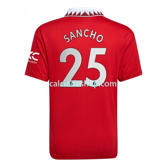 Maglia Manchester United Jadon Sancho 25 Gara Home Uomo 2022-2023 MC