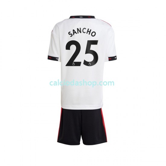 Maglia Manchester United Jadon Sancho 25 Gara Away Uomo Completo Bambino 2-13 Anni 2022-2023 MC