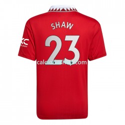 Maglia Manchester United Luke Shaw 23 Gara Home Uomo 2022-2023 MC