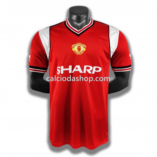 Maglia Manchester United 1985 Retro Gara Home Uomo MC