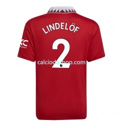 Maglia Manchester United Victor Lindelof 2 Gara Home Uomo 2022-2023 MC