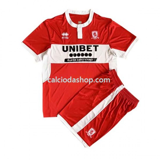 Maglia Middlesbrough Gara Home Completo Bambino 2-13 Anni 2022-2023 MC