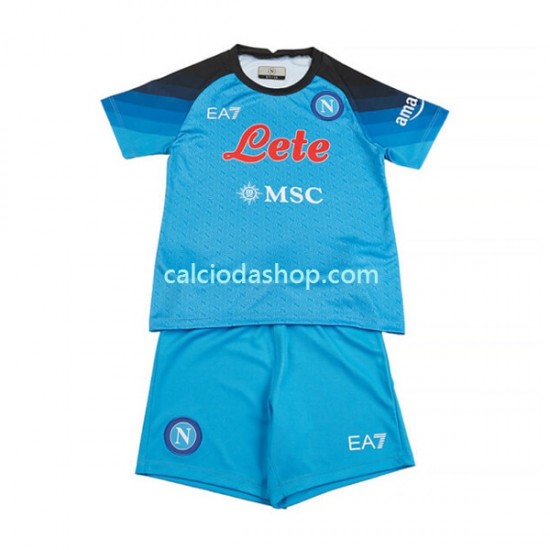 Maglia Napoli Gara Home Completo Bambino 2-13 Anni 2022-2023 MC