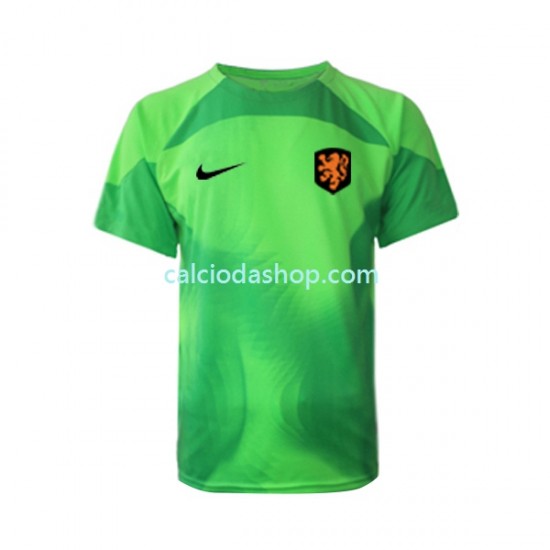 Maglia Portiere Paesi Bassi Gara Away Uomo Mondiali 2022 MC