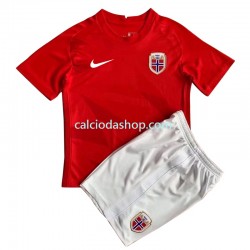 Maglia Norvegia Gara Home Completo Bambino 2-13 Anni 2022 MC