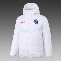 Paris Saint-Germain Uomo Giacca con Cappuccio Fleece Bianco SKU001