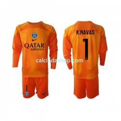 Maglia Portiere Paris Saint-Germain Keylor Navas 1 Gara Away Completo Bambino 2-13 Anni 2022-2023 ML