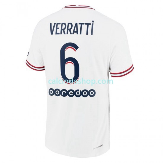 Maglia Paris Saint-Germain Marco Verratti 6 Gara Quarto Uomo 2021-2022 MC