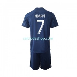 Maglia Paris Saint-Germain Mbappé 7 Gara Home Completo Bambino 2-13 Anni 2022-2023 MC