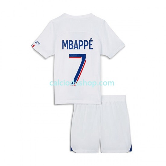 Maglia Paris Saint-Germain Mbappé 7 Gara Terza Completo Bambino 2-13 Anni 2022-2023 MC