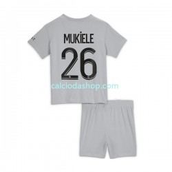 Maglia Paris Saint-Germain Mukiele 26 Gara Away Completo Bambino 2-13 Anni 2022-2023 MC