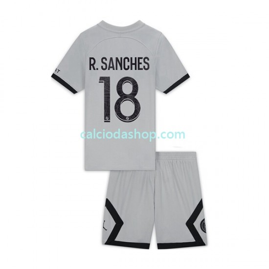 Maglia Paris Saint-Germain R.Sanches 18 Gara Away Completo Bambino 2-13 Anni 2022-2023 MC