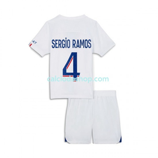 Maglia Paris Saint-Germain Sergio Ramos 4 Gara Terza Completo Bambino 2-13 Anni 2022-2023 MC