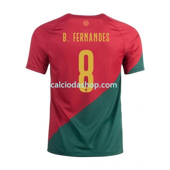 Maglia Portogallo B.Fernandes 8 Gara Home Uomo Mondiali 2022 MC