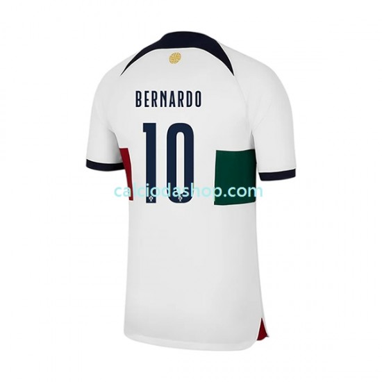 Maglia Portogallo Bernardo 10 Gara Away Uomo Mondiali 2022 MC