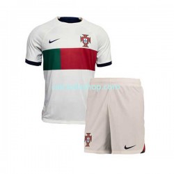 Maglia Portogallo Gara Away Completo Bambino 2-13 Anni Mondiali 2022 MC