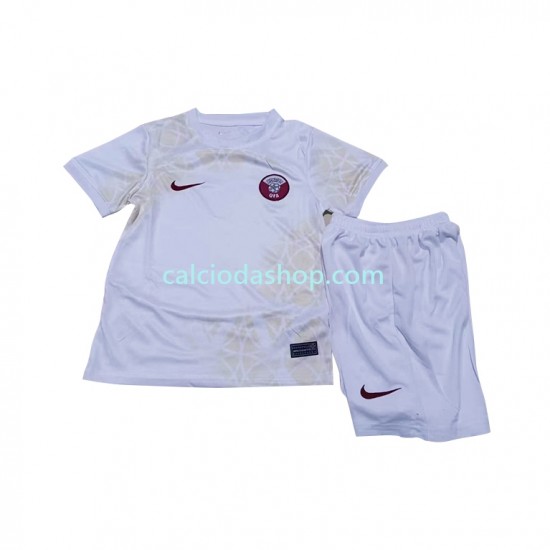 Maglia Qatar Gara Away Completo Bambino 2-13 Anni Mondiali 2022 MC