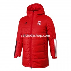 Real Madrid Uomo Giacca con Cappuccio Fleece Rosso