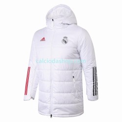 Real Madrid Uomo Giacca con Cappuccio Fleece Bianco