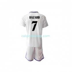 Maglia Real Madrid Eden Hazard 7 Gara Home Completo Bambino 2-13 Anni 2022-2023 MC