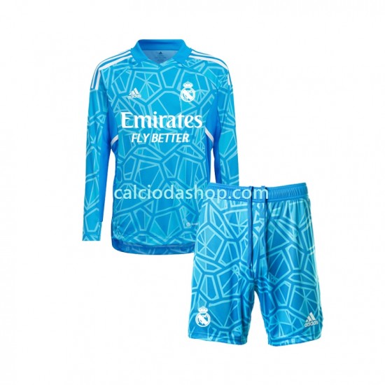 Maglia Portiere Real Madrid Gara Home Completo Bambino 2-13 Anni 2022-2023 ML