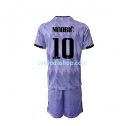 Maglia Real Madrid Modrić Luka 10 Gara Away Completo Bambino 2-13 Anni 2022-2023 MC