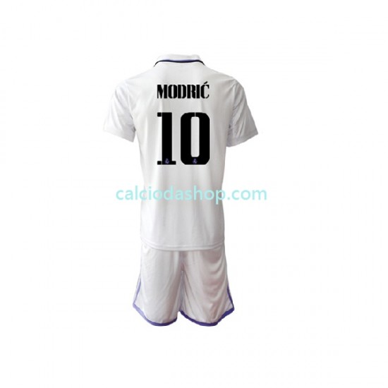 Maglia Real Madrid Modrić Luka 10 Gara Home Completo Bambino 2-13 Anni 2022-2023 MC