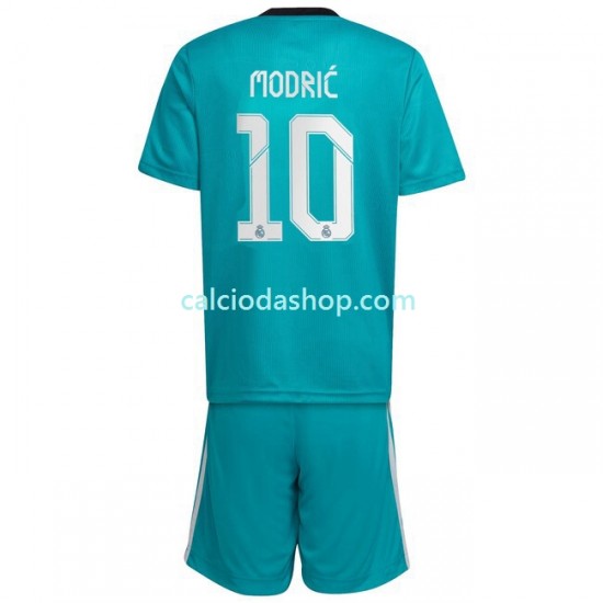 Maglia Real Madrid Modrić Luka 10 Gara Terza Completo Bambino 2-13 Anni 2021-2022 MC