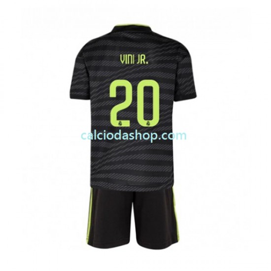 Maglia Real Madrid Vinicius Junior 20 Gara Terza Completo Bambino 2-13 Anni 2022-2023 MC