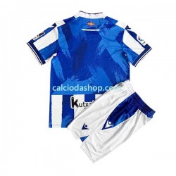 Maglia Real Sociedad Gara Home Completo Bambino 2-13 Anni 2022-2023 MC