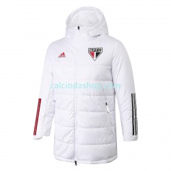 Sao Paulo Uomo Giacca con Cappuccio Fleece Bianco