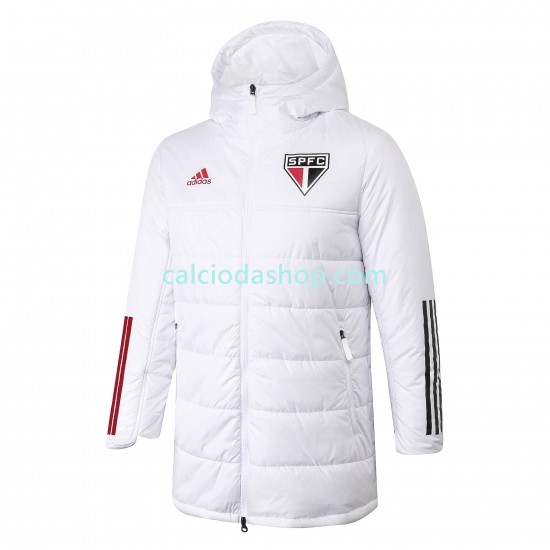 Sao Paulo Uomo Giacca con Cappuccio Fleece Bianco