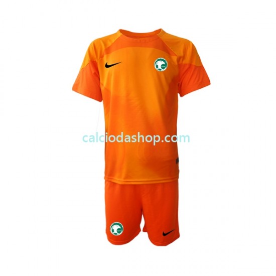 Maglia Portiere Arabia Saudita Gara Away Completo Bambino 2-13 Anni Mondiali 2022 MC