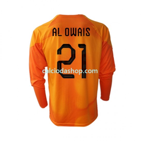 Maglia Portiere Arabia Saudita Mohammed Al-Owais 21 Gara Away Uomo Mondiali 2022 ML