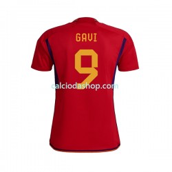 Maglia Spagna Gavi 9 Gara Home Uomo Mondiali 2022 MC