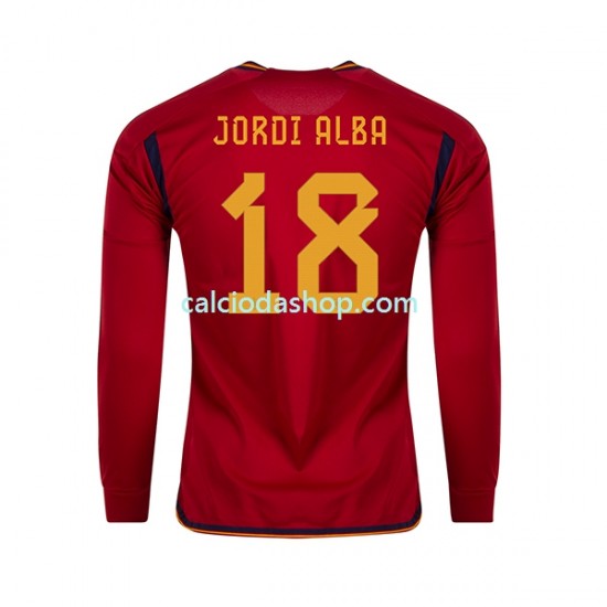 Maglia Spagna JORDI ALBA 18 Gara Home Uomo Mondiali 2022 ML