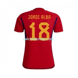 Maglia Spagna JORDI ALBA 18 Gara Home Uomo Mondiali 2022 MC