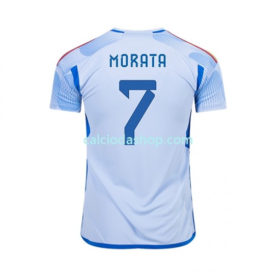 Maglia Spagna MORATA 7 Gara Away Uomo Mondiali 2022 MC