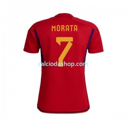 Maglia Spagna MORATA 7 Gara Home Uomo Mondiali 2022 MC