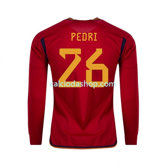 Maglia Spagna PEDRI 26 Gara Home Uomo Mondiali 2022 ML