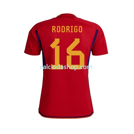 Maglia Spagna RODRIGO 16 Gara Home Uomo Mondiali 2022 MC