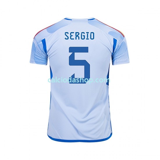 Maglia Spagna SERGIO BUSQUETS 5 Gara Away Uomo Mondiali 2022 MC