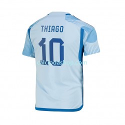 Maglia Spagna Thiago 10 Gara Away Uomo Mondiali 2022 MC